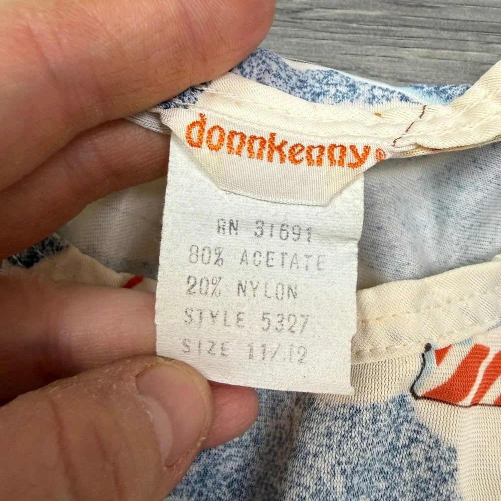 Vintage Donkenny Tee Youth‎ 11/12 Construction Print Clouds Traffic Nylon Blend